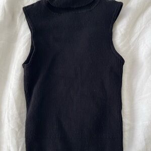 Love Republic Black Ribbed Knit Crop Top